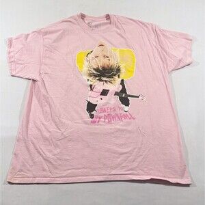 Machine Gun Kelly T-Shirt Mens Pink Crew Hip Hop Rap T Tour My Downfall Tee XL